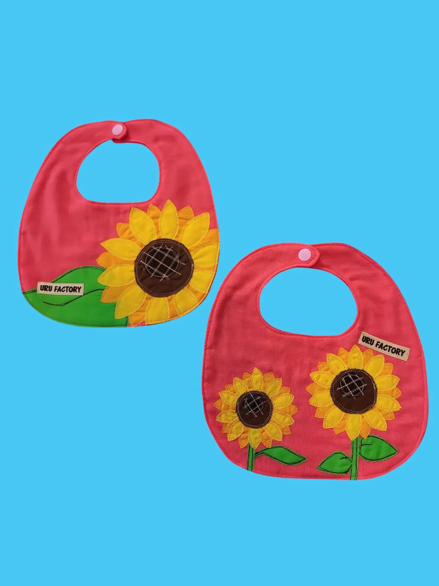 お揃いセット(ベビースタイ) ひまわりとカブトムシ 【ベビー