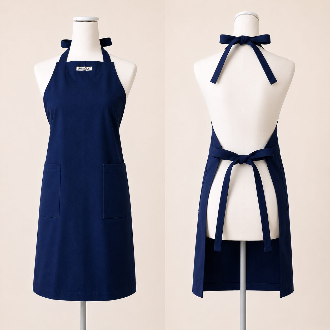 URU basic apron |Neck strap type 【選べる9色】 ベーシックエプロン 首掛けタイプ (カラー選択可)