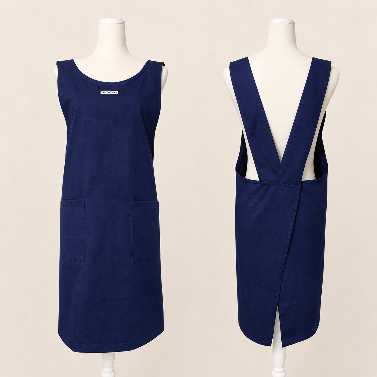 URU basic apron |Slip-on type 【選べる9色】 ベーシックエプロン スリップオンタイプ