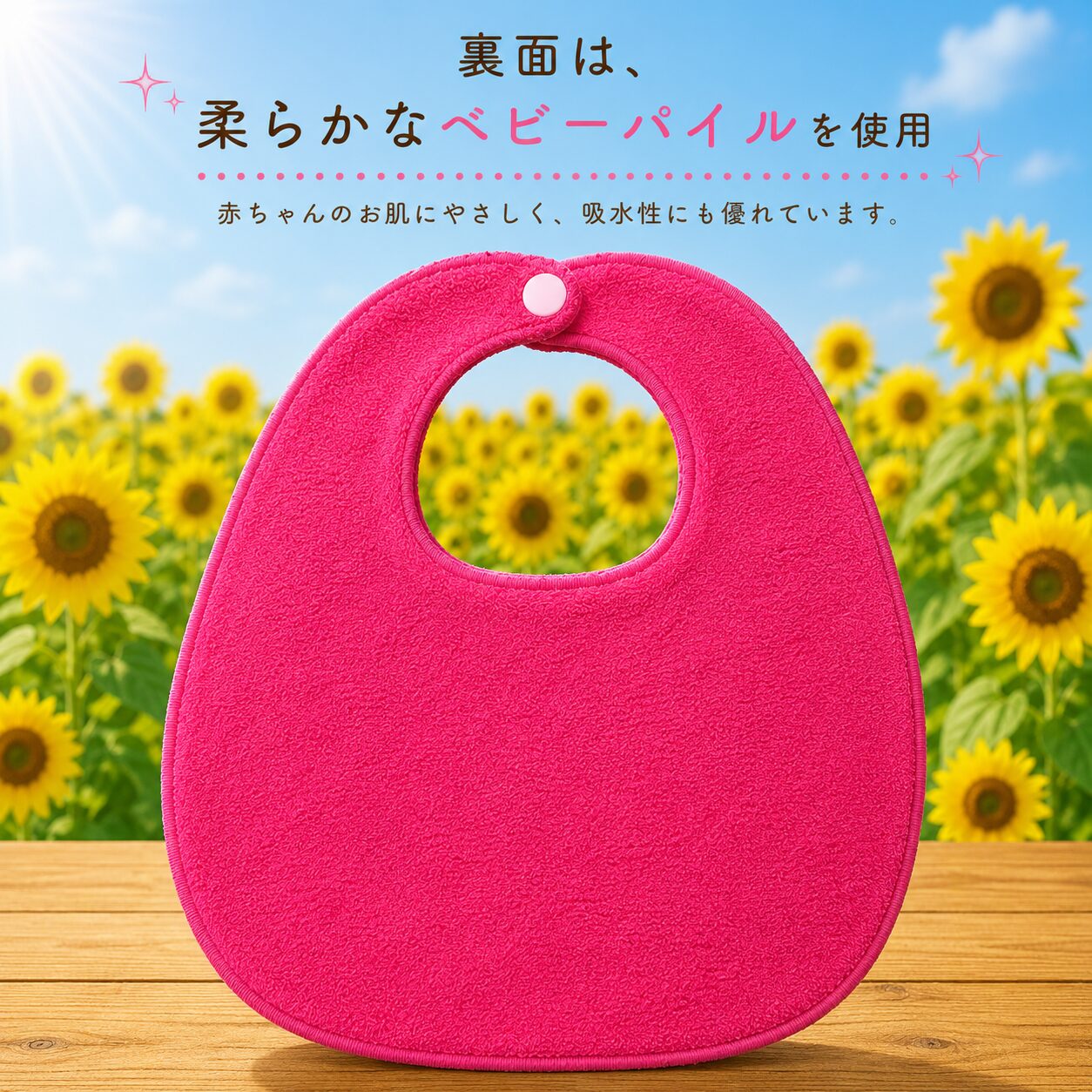 赤色のスタイの裏側