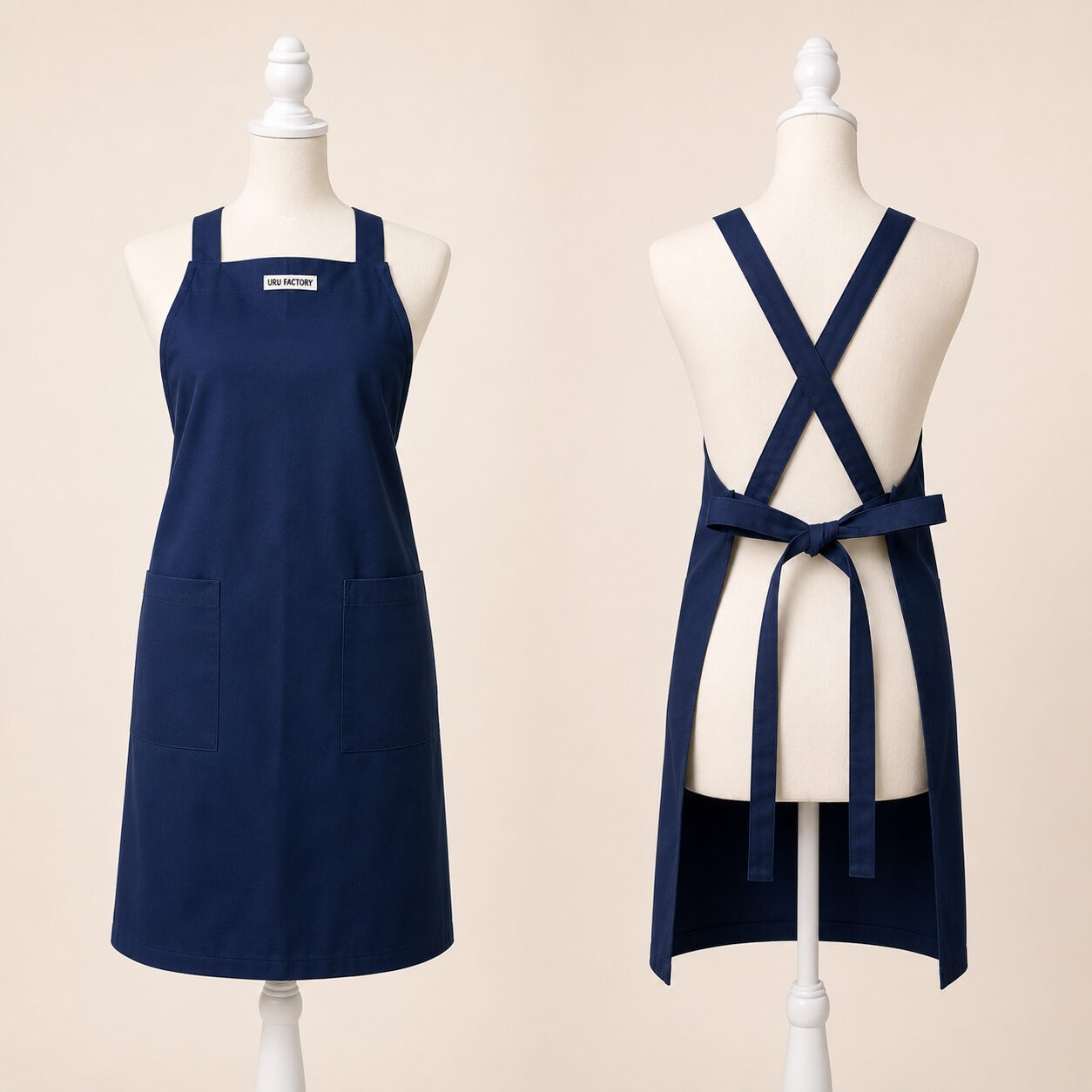 URU basic apron | Cross back type 【選べる9色】 ベーシックエプロン クロスバックタイプ